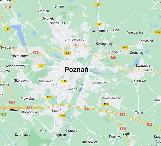 Mapa Poznań